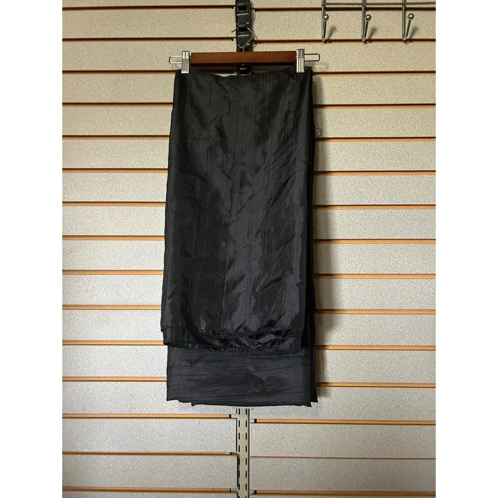 86 x 88 inch Black Satin like fabric tablecloth 2 pieces wedding party decoratio